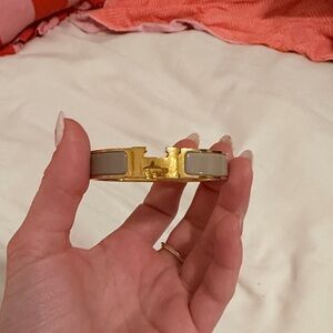 Hermes Gold and Gray Bracelet ≽^• ˕ • ྀི≼